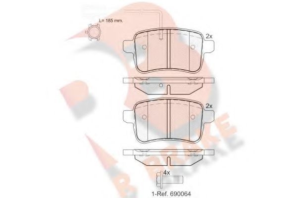 set placute frana,frana disc