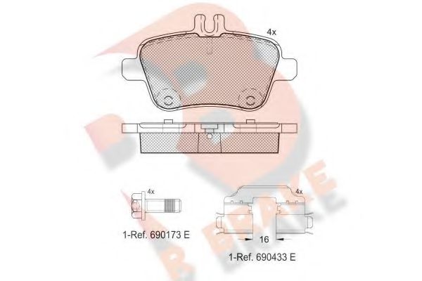 set placute frana,frana disc