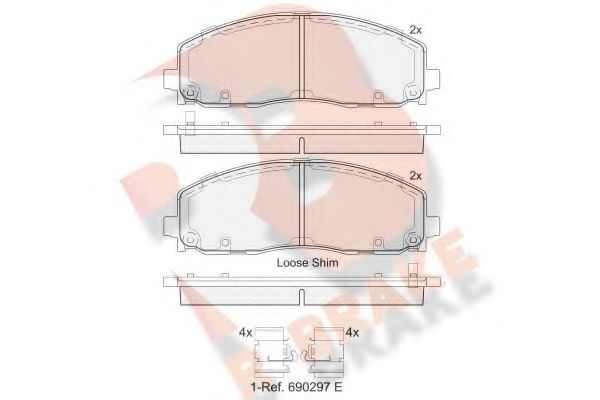 set placute frana,frana disc