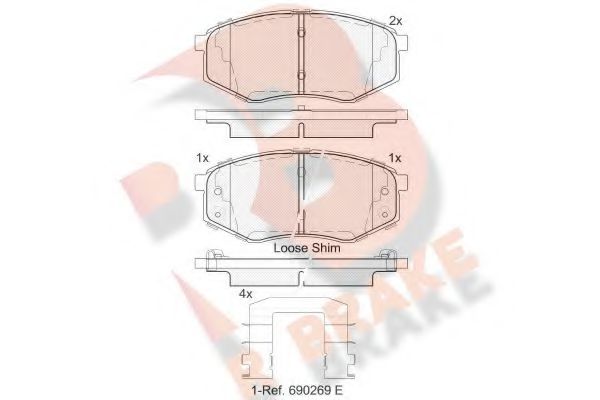 set placute frana,frana disc