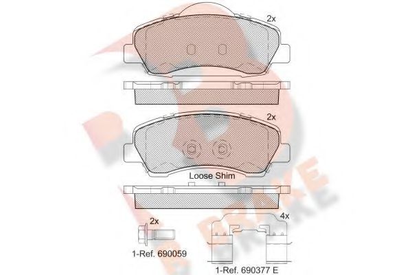 set placute frana,frana disc