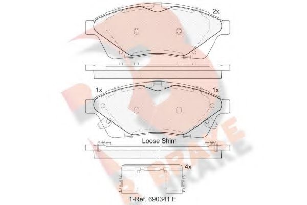 set placute frana,frana disc