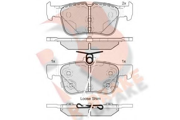 set placute frana,frana disc