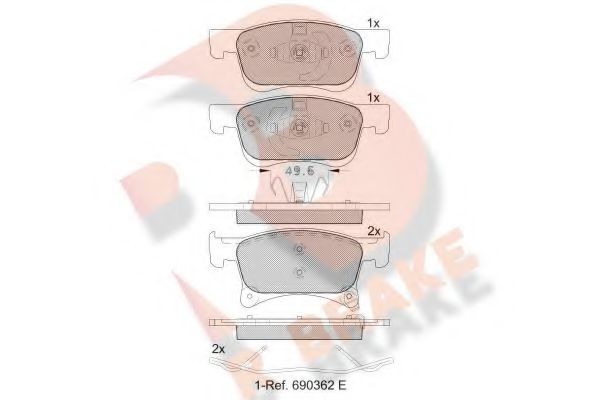 set placute frana,frana disc