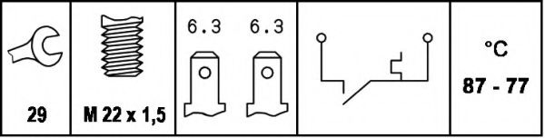 Comutator temperatura, ventilator radiator 2