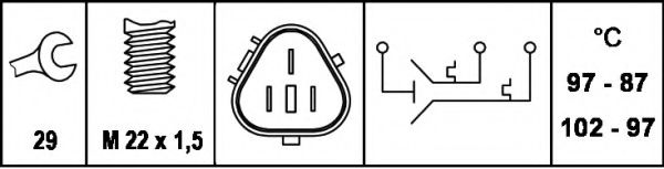 Comutator temperatura, ventilator radiator 2