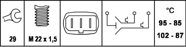 Comutator temperatura, ventilator radiator 2