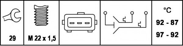 Comutator temperatura, ventilator radiator 2