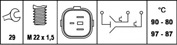 Comutator temperatura, ventilator radiator 2