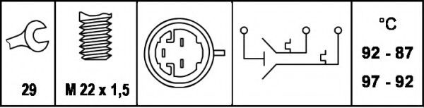 Comutator temperatura, ventilator radiator 2