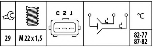 Comutator temperatura, ventilator radiator 2