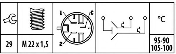 Comutator temperatura, ventilator radiator 2