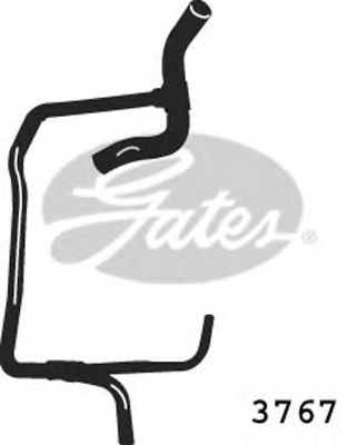 3767 Furtun radiator GATES 