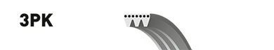 3PK905 Curea transmisie cu caneluri GATES 