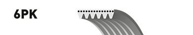 6PK1250 Curea transmisie cu caneluri GATES 