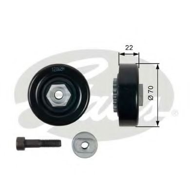 T36408 rola intinzator,curea transmisie GATES 