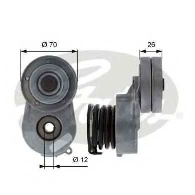 T38496 rola intinzator,curea transmisie GATES 