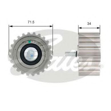 T42183 Rola ghidare/conducere, curea distributie GATES 