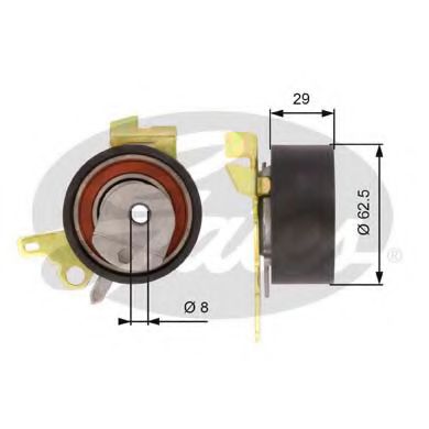 T43022 rola intinzator,curea distributie GATES 