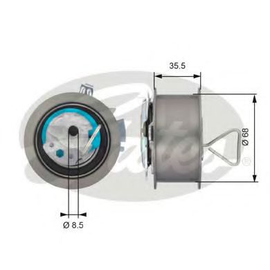 T43091 rola intinzator,curea distributie GATES 