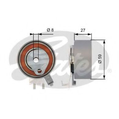 T43139 rola intinzator,curea distributie GATES 