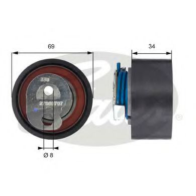 T43163 rola intinzator,curea distributie GATES 