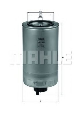 KC 186 filtru combustibil KNECHT 