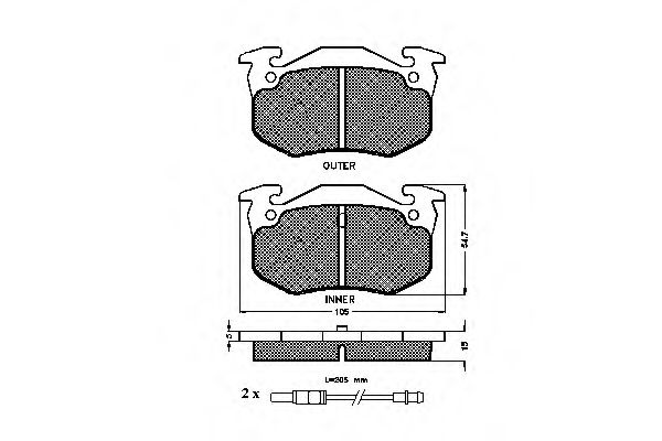 set placute frana,frana disc