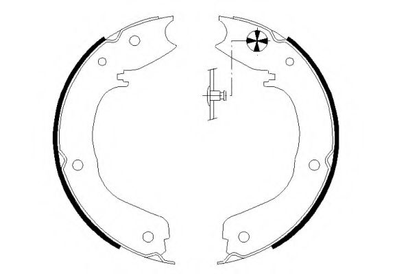 8DA 355 050-701 Set saboti frana, frana de mana HELLA 
