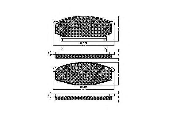 set placute frana,frana disc