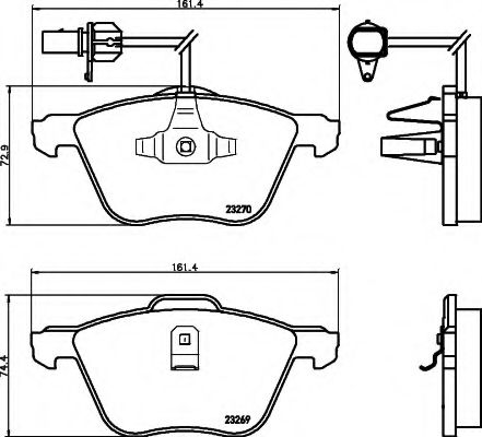 set placute frana,frana disc