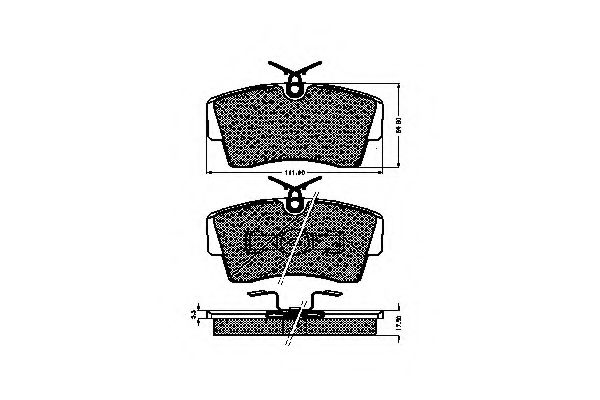 set placute frana,frana disc