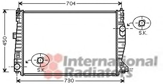 01002101 Radiator, racire motor VAN WEZEL 
