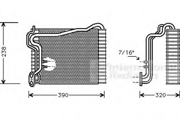 0300V145 evaporator,aer conditionat VAN WEZEL 