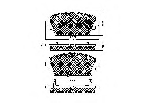 set placute frana,frana disc