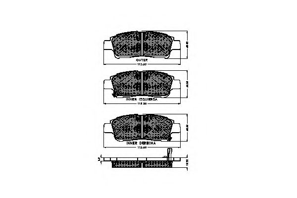set placute frana,frana disc