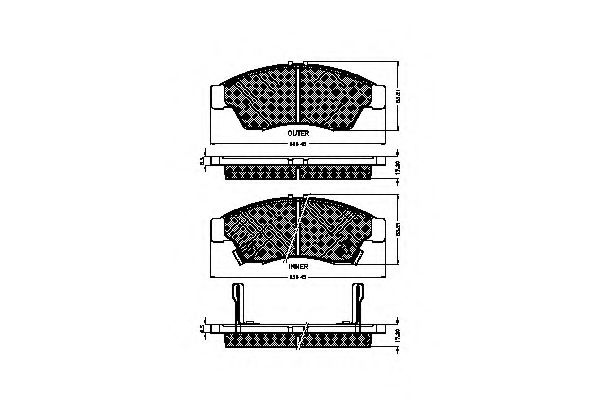 set placute frana,frana disc