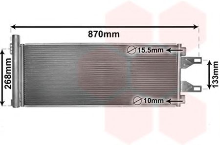 09005248 Condensator, climatizare VAN WEZEL 