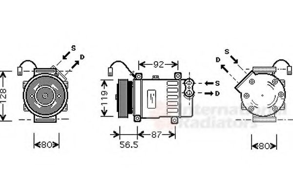 0900K207 Compresor, climatizare VAN WEZEL 
