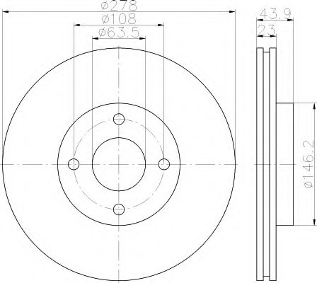 8DD 355 118-181 Disc frana HELLA 