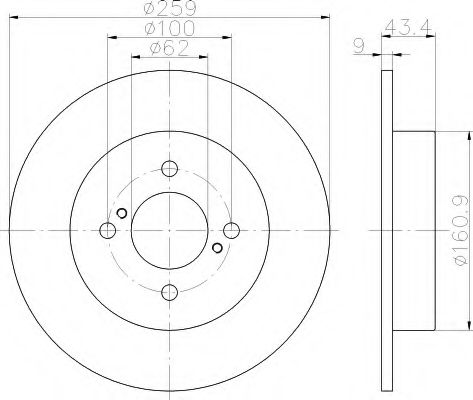8DD 355 118-511 Disc frana HELLA 