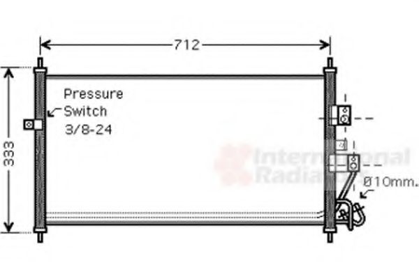 13005277 Condensator, climatizare VAN WEZEL 