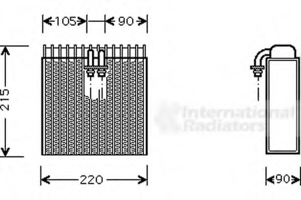1700V257 evaporator,aer conditionat VAN WEZEL 