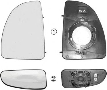 1747838 Sticla oglinda, oglinda retrovizoare exterioara VAN WEZEL 