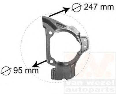 1754371 protectie stropire,disc frana VAN WEZEL 