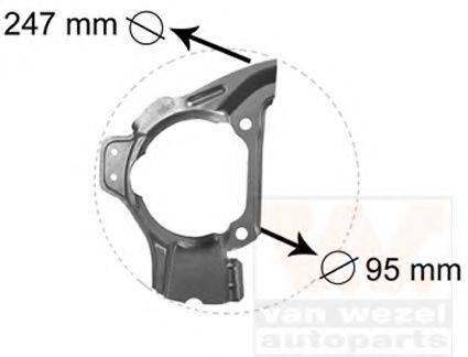 1754372 protectie stropire,disc frana VAN WEZEL 