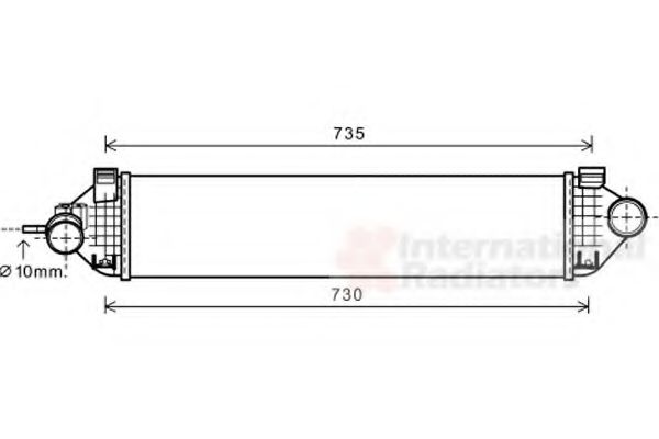 18004473 Intercooler, compresor VAN WEZEL 