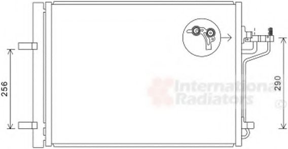 18005488 Condensator, climatizare VAN WEZEL 