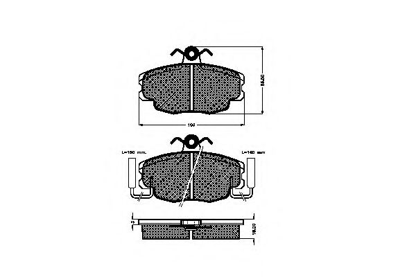 set placute frana,frana disc