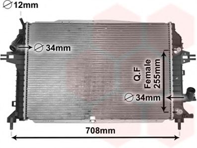 37002489 Radiator, racire motor VAN WEZEL 